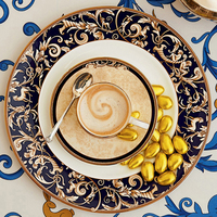 欧式西餐餐具咖啡套装陶瓷杯碟勺希腊神话系列摆台样板房奢侈