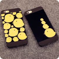 情侣款小鸡iPhone4.4S.5.5S手机壳 磨砂苹果6/4.7寸/6plus5.5寸壳