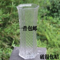【天天特价】六角花瓶玻璃花瓶水培植物插花器 富贵竹玻璃长花瓶
