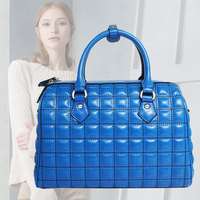 DoorQu 2015新款拼皮枕头方格时尚女包女士包包斜挎包手提包