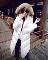 2015冬季新款韩版中长款加厚羽绒棉女士貂子毛领显瘦棉衣棉服外套