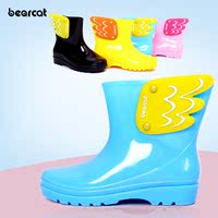 bearcat儿童雨鞋男童女童宝宝胶鞋韩国防滑保暖小孩水鞋学生雨靴