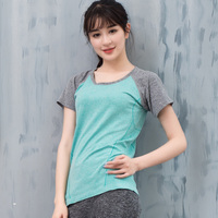 2015韩版新款速干排汗健身短袖t恤 跑步瑜伽户外运动短袖T恤