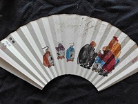 老北京风情，马海方风格人物扇面，九寸或者九五寸通用排口2厘米