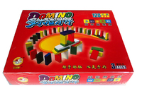 【乐比比】多米诺骨牌普及版多彩原木标准牌120片装 儿童益智游戏