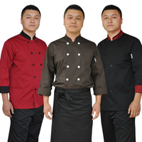 厨乐乐 餐饮茶楼酒店特价厨师长厨师服装长袖 厨师服制服 男女