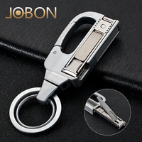 jobon中邦多功能钥匙扣男士腰挂创意汽车钥匙挂件金属钥匙圈送礼