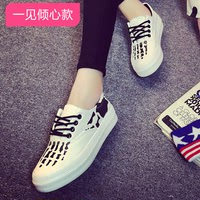 2015秋季女生低帮韩式小白鞋帆布鞋韩版休闲学生鞋板鞋潮白色女鞋