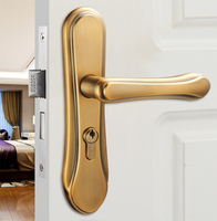 门锁室内简约实木卧室卫生间执手锁现代把手锁具双舌锁中式锁鱌