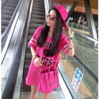 2015欧洲站夏装韩版嘻哈街头风时尚个性印花大T恤ZA012-3078