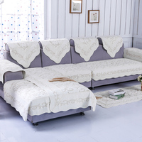 全棉纯色真皮沙发垫坐垫 简约四季防滑组合布艺沙发套沙发巾夏季
