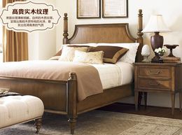 美式实木床1.5 1.8米美式乡村双人床欧式床大床家具实木家具床