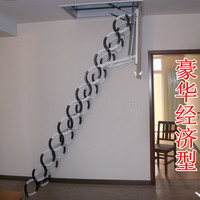 经济阁楼楼梯伸缩楼梯整体楼梯扶手复式楼梯钢木楼梯家装主材热卖