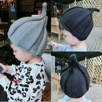 婴童保暖帽 小伞造型儿童毛线帽 宝宝帽子 秋冬款新款