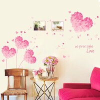 清新浪漫新年特价贴画客厅卧室背景墙贴墙角线贴纸温馨 爱心相框