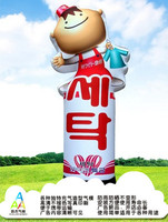 韩国充气立式灯箱气模 充气服装店门店广告招牌 卡通人物充气灯箱