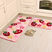 包邮可爱草莓地垫卧室厨房门口地垫地毯 进门厅门垫防滑脚垫子