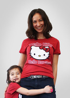 美国代购哈佛大学纪念品校服T恤hello kitty 款 母女装亲子装