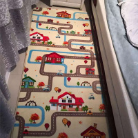 环保儿童防滑超柔加厚拉绒地垫卡通爬行垫地毯游戏毯冬折叠飘窗垫