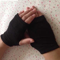 2015春秋款男女通用短款手套有指套袖套精梳棉半指手套潮短大嘴猴