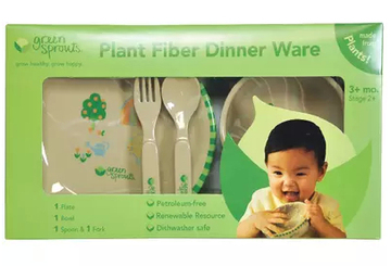 Green Sprouts美国小绿芽植物纤维餐具套装