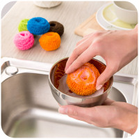 彩色超细纤维不粘锅清洁球强力洗碗钢丝球洗锅神器不沾油