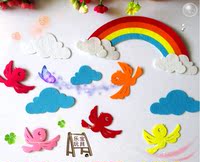 幼儿园教室墙面装饰 泡沫装饰环境布置贴图 雨后彩虹 彩虹雨新货
