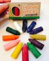 澳洲直邮新西兰Honey Sticks可以吃的蜂蜜粗蜡笔8色12色 无毒