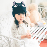 新品秋冬亲子帽男女儿童毛线针织帽小中童猫咪造型耳朵帽婴幼儿帽