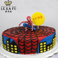 [乐卡夫]个性生日蛋糕   翻糖蛋糕 蜘蛛侠蛋糕 成都重庆同城配送