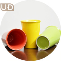 UDMug/旅行双层多色马克杯 水果汁沙冰冷饮防烫手简约陶瓷咖啡