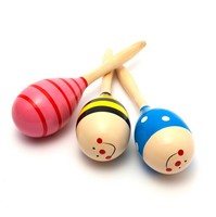 宝宝沙锤木质木制锻炼听觉抓握摇铃0-1岁儿童打击乐器婴儿玩具