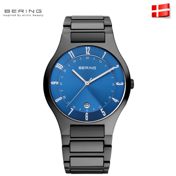 Bering白令正品 欧洲原装进口男士腕表 钛合金商务金属表盘手表
