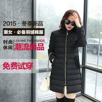 2016冬装新款外套棉袄女韩版修身羽绒棉衣女中长款大码加厚棉服