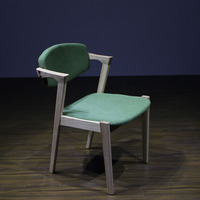【极美家具】椅子实木餐椅水曲柳凳子餐桌椅组合田园 围椅 设计师