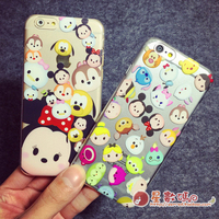 韩国Tsum米妮米奇iphone6卡通情侣手机壳6plus透明套苹果5s软外壳