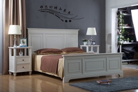 美式实木床18米双人床现代简约婚床1.5m公主床白色乡村卧室家具床