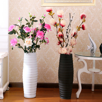 景德镇陶瓷器 现代简约欧式客厅落地大花瓶 干花花瓶装饰摆件