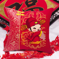 精准3d十字绣抱枕新款一对结婚喜庆枕头婚房枕头套中国风创意包邮