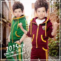 亲子装秋装长袖2015新款韩版男童女童运动套装卫衣长裤两件套潮