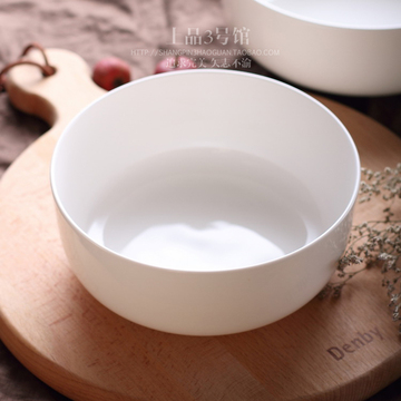 骨瓷碗套装大号汤碗面碗泡面碗 韩式日式白色陶瓷餐具盛汤碗汤盆