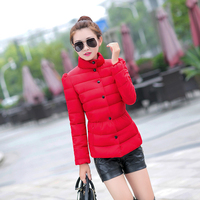 短款2015年冬季新款时尚韩版修身显瘦立领羽绒棉衣女装学生OL外套