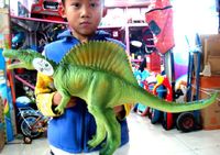 包邮！搪胶特大号软体/动物/脊背龙/棘背龙/恐龙玩具模型长63厘米