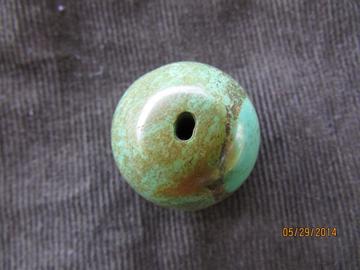 藏区古老绿松石 精选绿松石单珠 直径27毫米重26.6克 实照052920