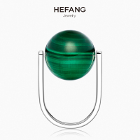HEFANG Jewelry/何方珠宝 水星木星戒指 925纯银女个性创意指环