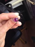 天然乌拉圭紫水晶银戒指 馒头方戒 13圈可改 特价处理