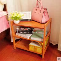 楠竹客厅卧室可移动床头柜置物架实木 简约现代时尚田园储物层架