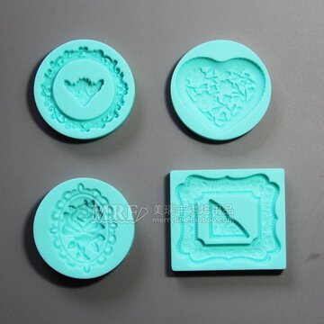 爱心信封造型巧克力硅胶翻糖模具干佩斯造型模软陶粘土模#0779