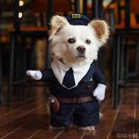 衣服 泰迪贵宾比熊衣服宠物警察牛仔海盗夏季变身装宠物衣服