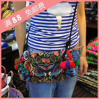 泰国进口刺绣女单肩包nvbao多图案民族风布袋棉布包斜挎包新品促